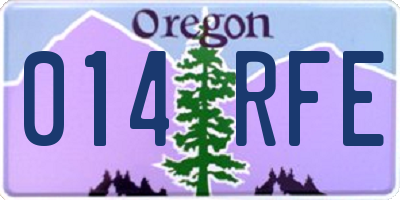 OR license plate 014RFE