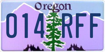 OR license plate 014RFF