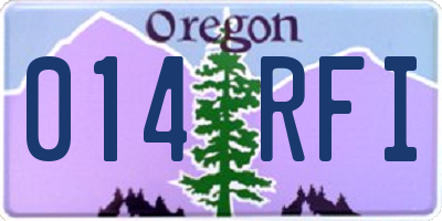 OR license plate 014RFI