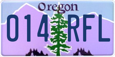 OR license plate 014RFL