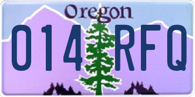 OR license plate 014RFQ