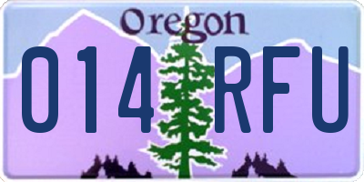 OR license plate 014RFU