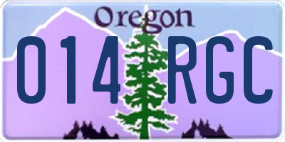 OR license plate 014RGC