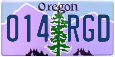 OR license plate 014RGD