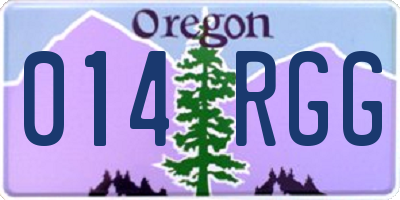 OR license plate 014RGG
