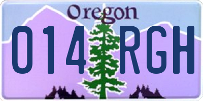 OR license plate 014RGH