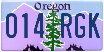 OR license plate 014RGK