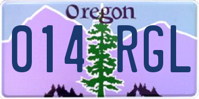 OR license plate 014RGL