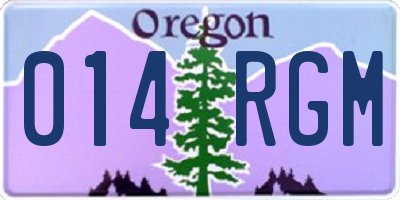 OR license plate 014RGM
