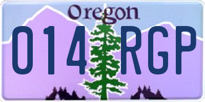 OR license plate 014RGP