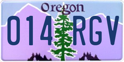 OR license plate 014RGV