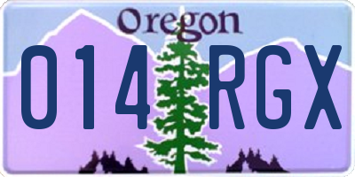 OR license plate 014RGX