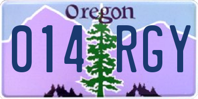 OR license plate 014RGY