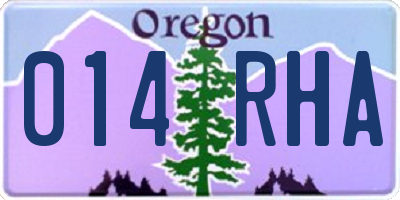 OR license plate 014RHA