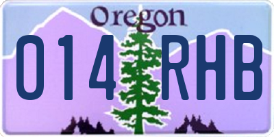 OR license plate 014RHB