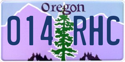 OR license plate 014RHC