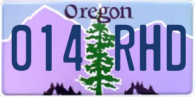 OR license plate 014RHD