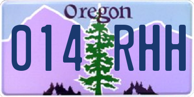 OR license plate 014RHH