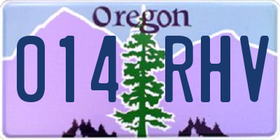 OR license plate 014RHV