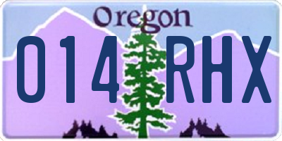 OR license plate 014RHX