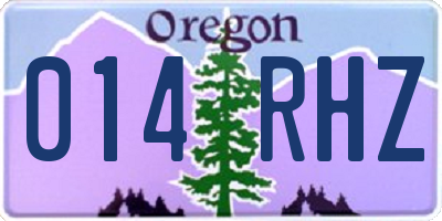 OR license plate 014RHZ