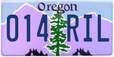 OR license plate 014RIL