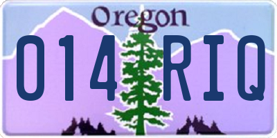 OR license plate 014RIQ