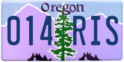 OR license plate 014RIS