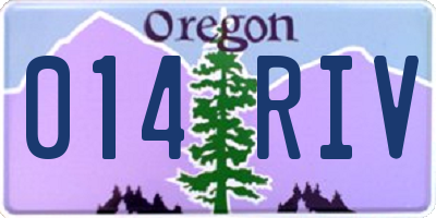 OR license plate 014RIV