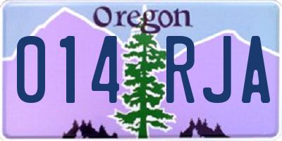 OR license plate 014RJA