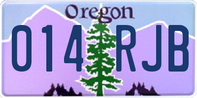 OR license plate 014RJB