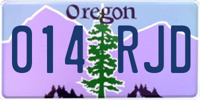 OR license plate 014RJD