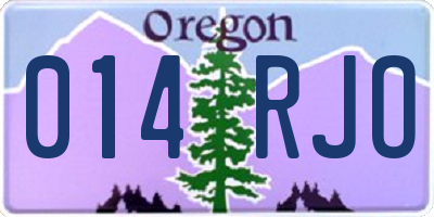 OR license plate 014RJO