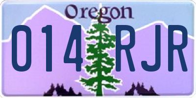 OR license plate 014RJR
