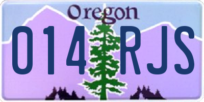 OR license plate 014RJS