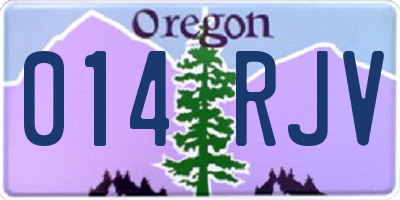 OR license plate 014RJV