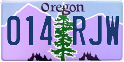 OR license plate 014RJW