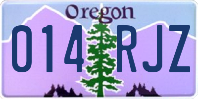 OR license plate 014RJZ
