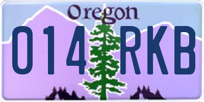 OR license plate 014RKB