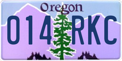 OR license plate 014RKC