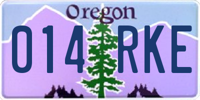 OR license plate 014RKE