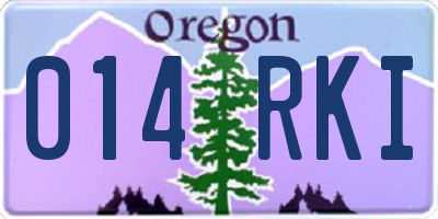 OR license plate 014RKI