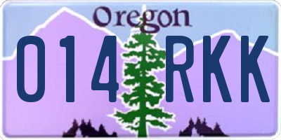 OR license plate 014RKK