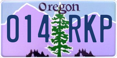 OR license plate 014RKP