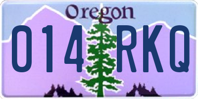 OR license plate 014RKQ