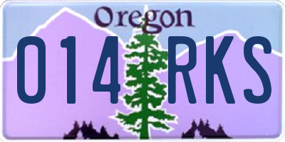 OR license plate 014RKS