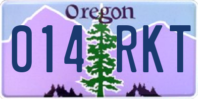 OR license plate 014RKT