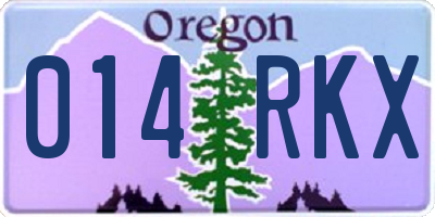 OR license plate 014RKX