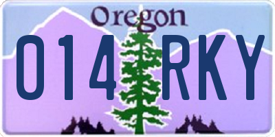 OR license plate 014RKY