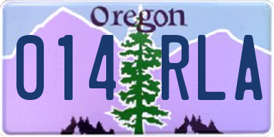 OR license plate 014RLA